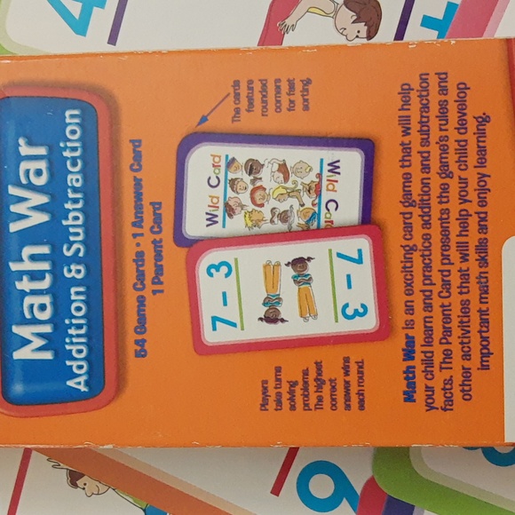 School Zone Math War Addition and Subtraction Card Game Flash Cards COMPLETE - Picture 3 of 13